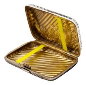 Silver Cigarette Case with Fluted Reliefs