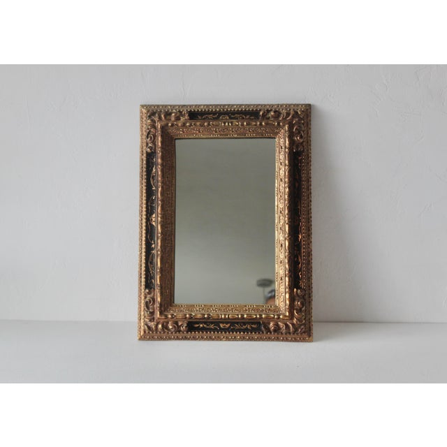 Baroque Style Ornate Gold Black Rectangular Wall Mirror by Turner Mid-Century Usa For Sale - Image 9 of 13