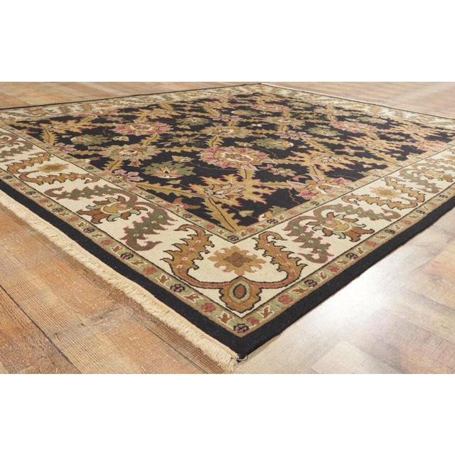 Vintage Persian Indian Rug - 08'01x 09'10 For Sale In Dallas - Image 6 of 9