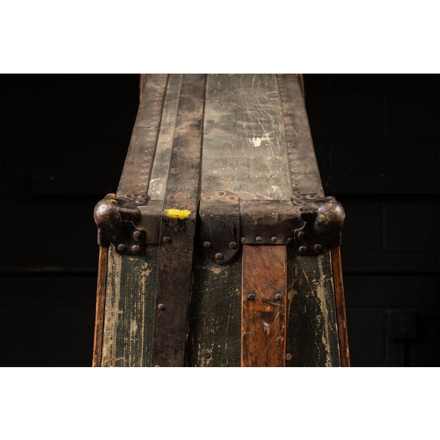 Wood Antique Wurlitzer Pedal Harp Case For Sale - Image 7 of 9