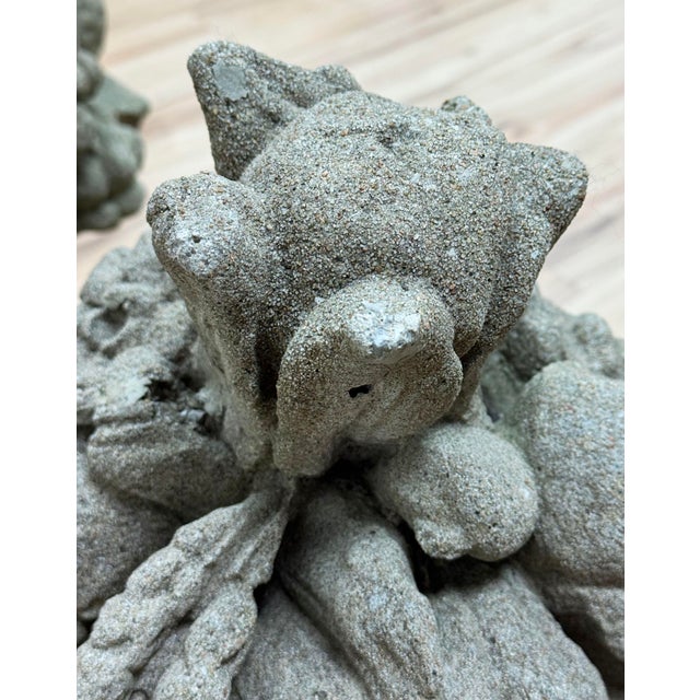 Vintage Concrete Garden Fruit Baskets Statues Urns, a Pair For Sale - Image 12 of 14