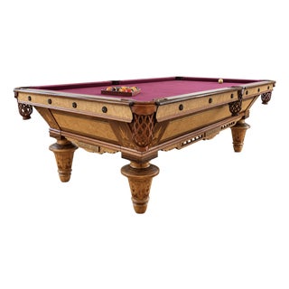 Aramith Style Pool Table Brunswick Circa 1885. Fully Restored by Blatt Billiards, Nyc. For Sale