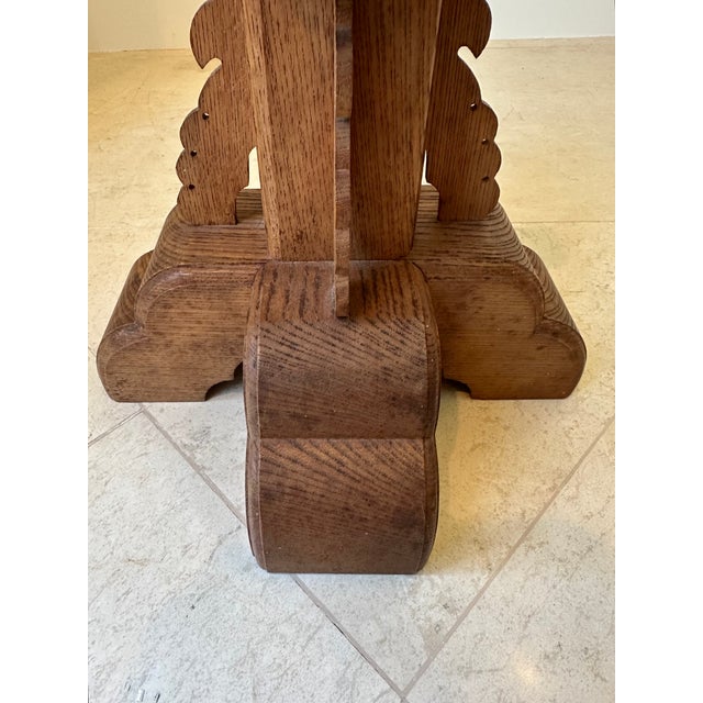Vintage 1970’s Carved Wood Plinth For Sale - Image 12 of 13