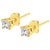 AGS Certified 1/4 Cttw Princess-Cut Square Diamond 4-Prong Solitaire Stud Earrings in 14K Yellow Gold, A Pair For Sale - Image 4 of 6