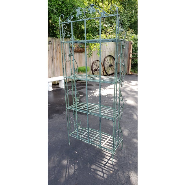 Vintage iron bakers rack store