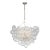 Julie Neill for Visual Comfort Signature Talia Grande Chandelier in Burnished Silver Leaf with Clear Swirled Glass For Sale