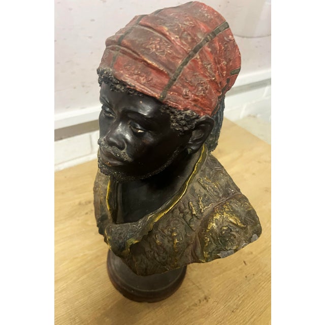 Mid 19th Century Austrian Blackamoor Sculptural Bust, 19th Century For Sale - Image 5 of 5