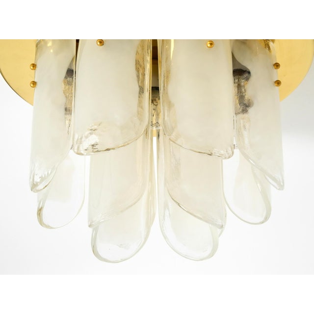 Heavy Brass and Murano Glass Ceiling Lamp by J.T. Kalmar Franken, 1960s For Sale - Image 14 of 18