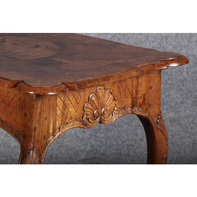 Antique Small Rococo Table Desk in Walnut, 1760 For Sale - Image 9 of 18