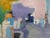 Modern Lavender, Pink & Mustard Abstract Canvas - Original Acrylic Art For Sale In Atlanta - Image 6 of 9
