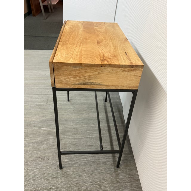 West Elm Industrial Mango Wood Mini Desk For Sale - Image 9 of 12