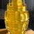 Goldenrod Mid-Century Modern Geometric Amber Acrylic Glass Table Lamp with Hollywood Regency Lampshade, 1960s For Sale - Image 8 of 18