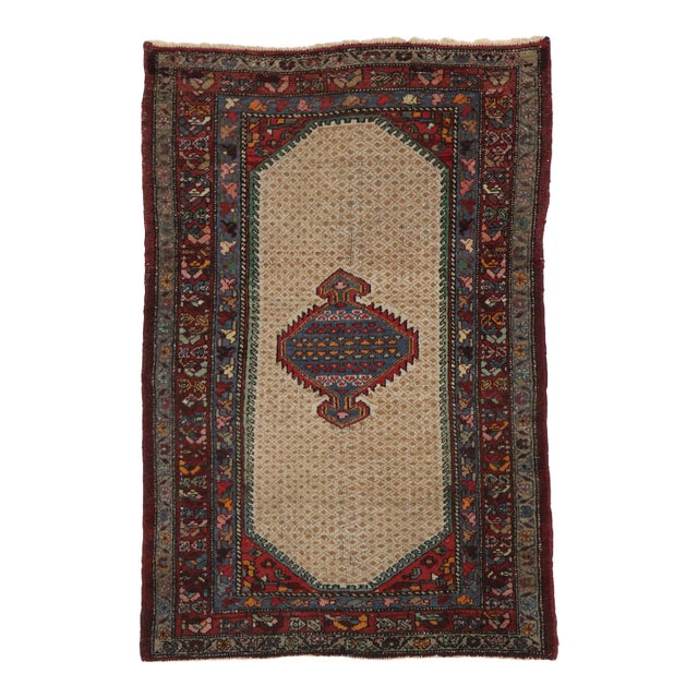Antique Persian Hamadan Rug - 04'03 X 06'03 For Sale