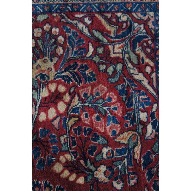 Vintage Oriental Geometric Floral Medallion Red Area Rug Mat Traditional 3 X 5' For Sale - Image 11 of 13