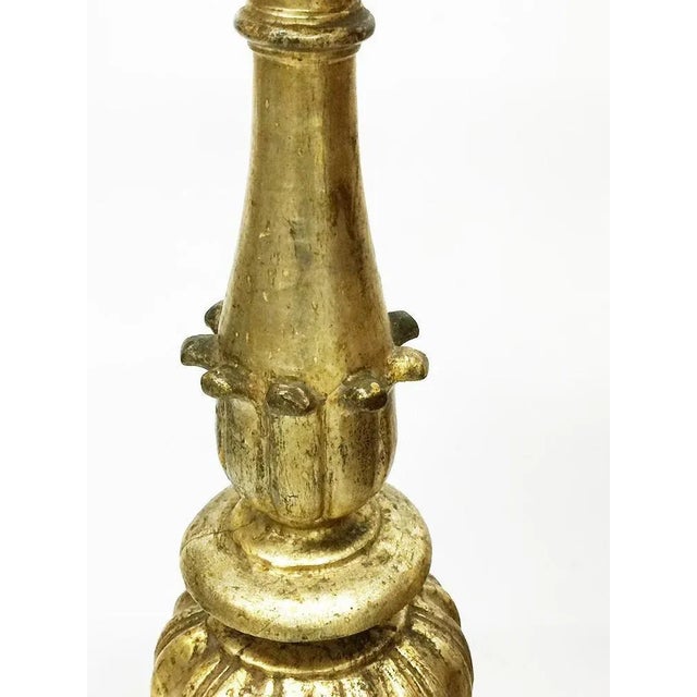 Wood 19th Century Baroque Style Candle Stand For Sale - Image 7 of 11