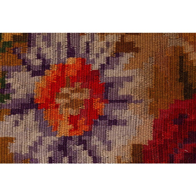 Early 20th Century Russian Bessarabian Floral Handmade Wool Rug For Sale - Image 4 of 8