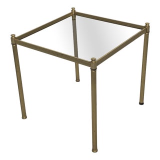 Vintage Brass Coffee Table with Smoked Glass, 1975 For Sale