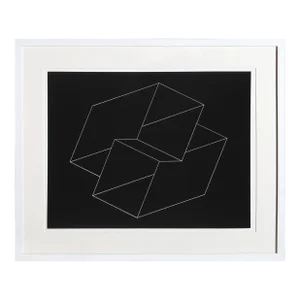 Josef Albers, Problem in Linear Construction - P2, F10, I1, Geometric Abstract Screenprint