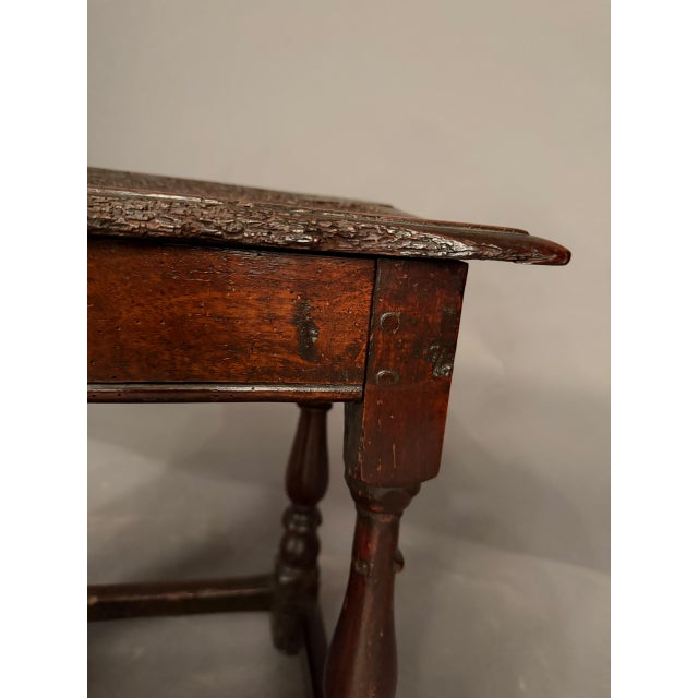 18th Century Country English Oak Low Stool, Circa 1780 For Sale - Image 11 of 13