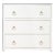 Lark 3 Drawer Dresser, White For Sale