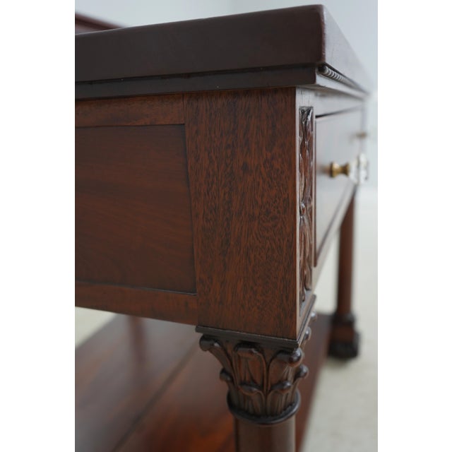 Antique Empire Mahogany 1 Drawer Buffet Server For Sale - Image 16 of 18