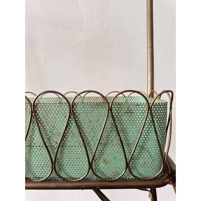 Mid-Century Modern French Perforated Metal Planter by Mathieu Matégot, 1956 For Sale - Image 12 of 16