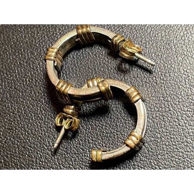 Mid 20th Century Native American Navajo Artist R. Wilson, Two Piece Bracelet and Earrings Set,3 Pieces For Sale In South Bend - Image 6 of 6