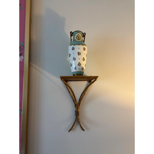 Hollywood Regency Late 20th Century Wheatgrass Style Wall Sconces- A Pair For Sale - Image 3 of 8