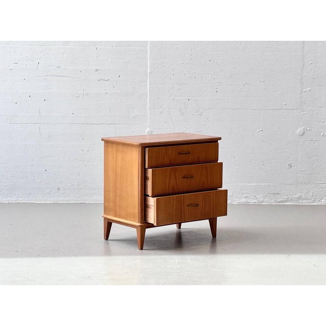 Brown Mid-Century Modern Nightstands in Cherry Wood, 1960s, Set of 2 For Sale - Image 8 of 16