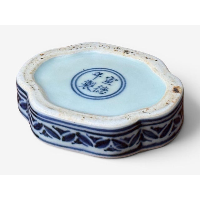 Emperor Xuande Marked Diminutive Lidded Box, Blue and White Porcelain For Sale - Image 11 of 17