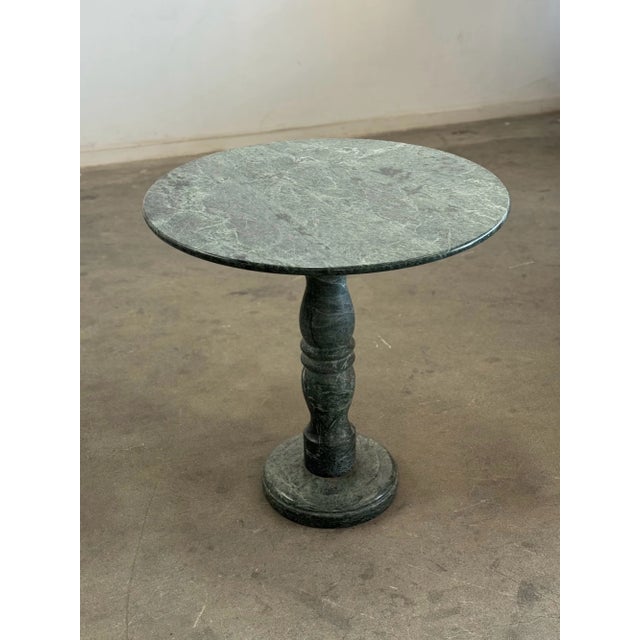 1980s Green Marble Bistro Table For Sale - Image 4 of 10