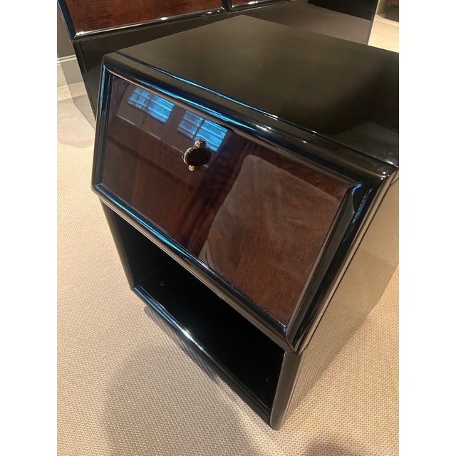 Black 1980s Henredon Scene Three Nightstands (Pair) For Sale - Image 8 of 11