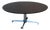 Dark Teak Round Adjustable Height Coffee to Dining Table Vintage Mid-Century Modern 1970s For Sale