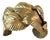 Vintage Gold Tone Metal Leaf Cuff Bracelet For Sale