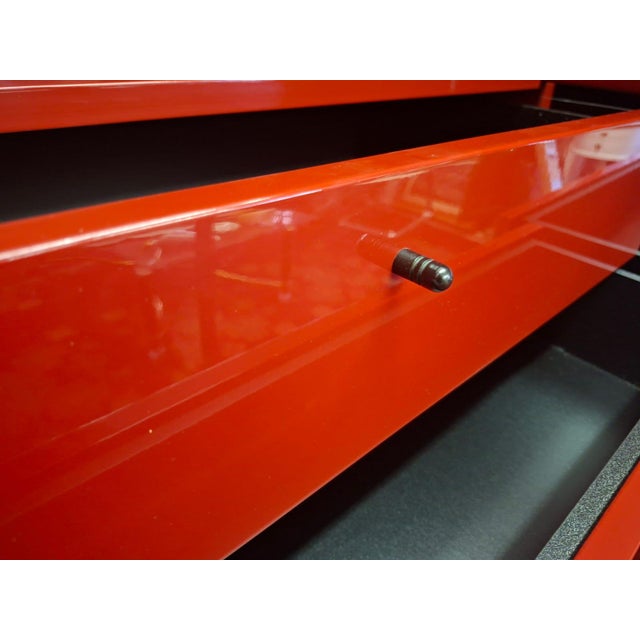 Italian Sideboard in Glossy Chinese Red Lacquer by Cappellini, 1990 For Sale - Image 10 of 18