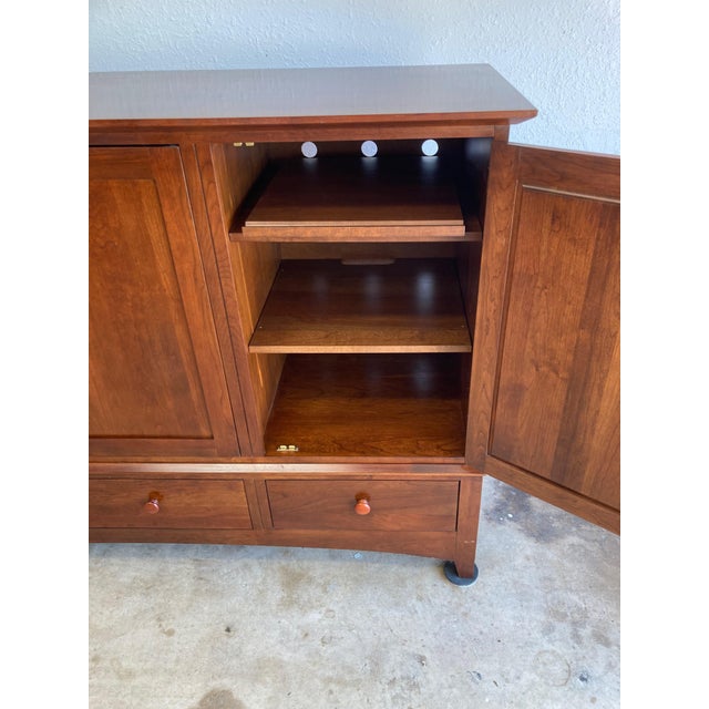 1990s Ethan Allen Cherry Entertainment Center Chairish
