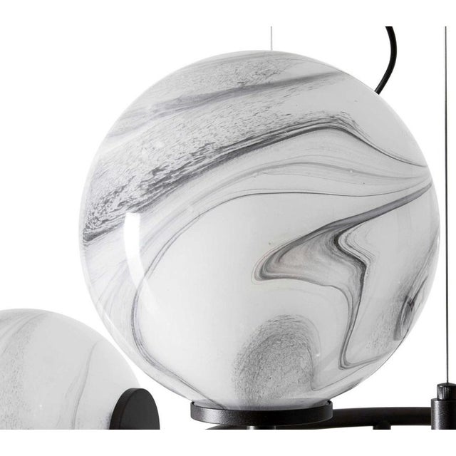 Constellation Chandelier in Black Metal and Glass from Cassina For Sale - Image 6 of 10