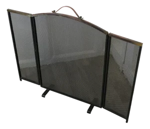 Folding Copper and Fine Mesh Spark Fire Guard, 1920s