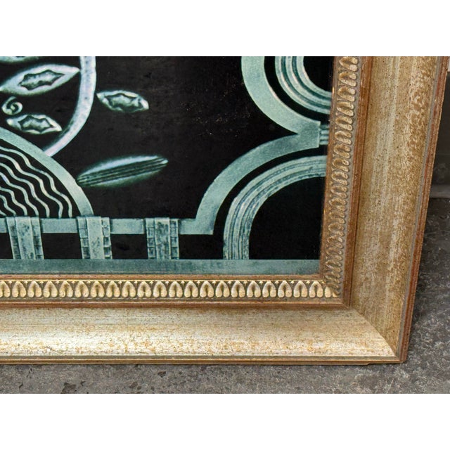 Glass Art Deco in the Style of Paul Fehér Muse With Violin Screens, Pair For Sale - Image 7 of 12