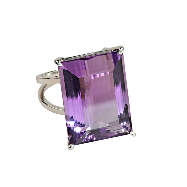 Traditional Awesome Amethyst and Sterling Silver Handmade Ring For Sale - Image 3 of 5
