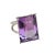Traditional Awesome Amethyst and Sterling Silver Handmade Ring For Sale - Image 3 of 5