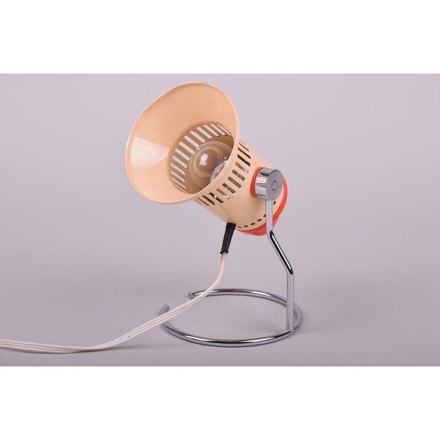 Mid-Century Table Lamp in Lacquered Metal by Chirana, Czech, 1970s For Sale - Image 6 of 7
