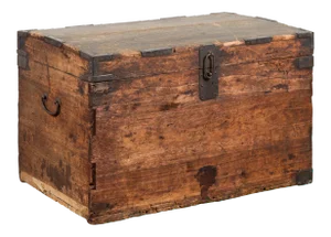 Japanese Meiji Period 19th Century Blanket Chest with Iron Hardware and Patina