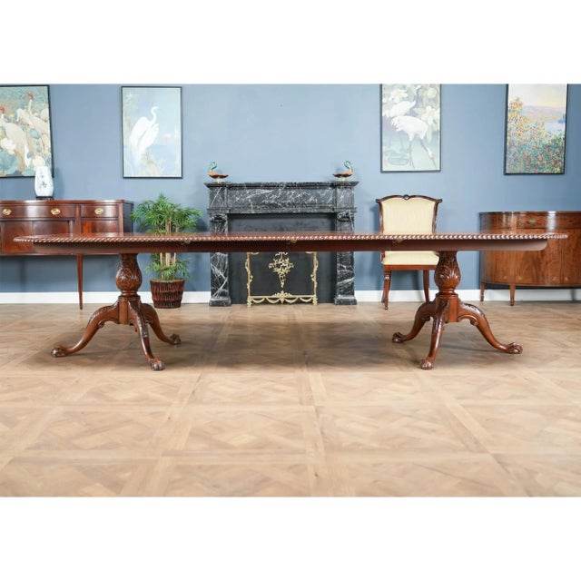 1980s Vintage Furniture South Mahogany Dining Table For Sale - Image 10 of 13