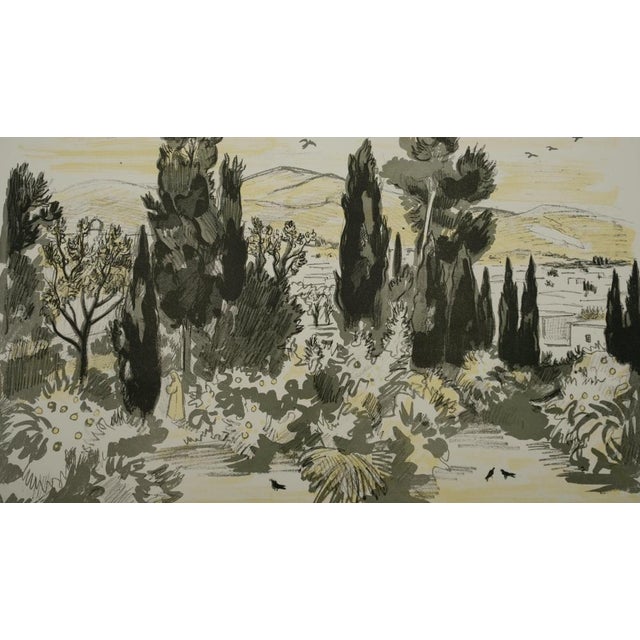 Yves Brayer (1907-1990) Garden in Shiraz (Iran) Original color lithograph Signed in pencil Limited edition of 165 copies...