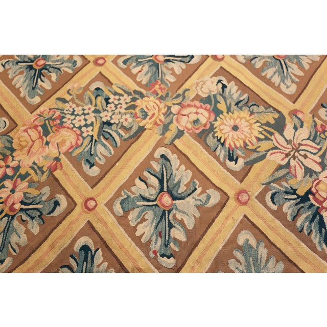 Late 19th Century Nazmiyal Collection Antique French Aubusson Rug For Sale - Image 5 of 9