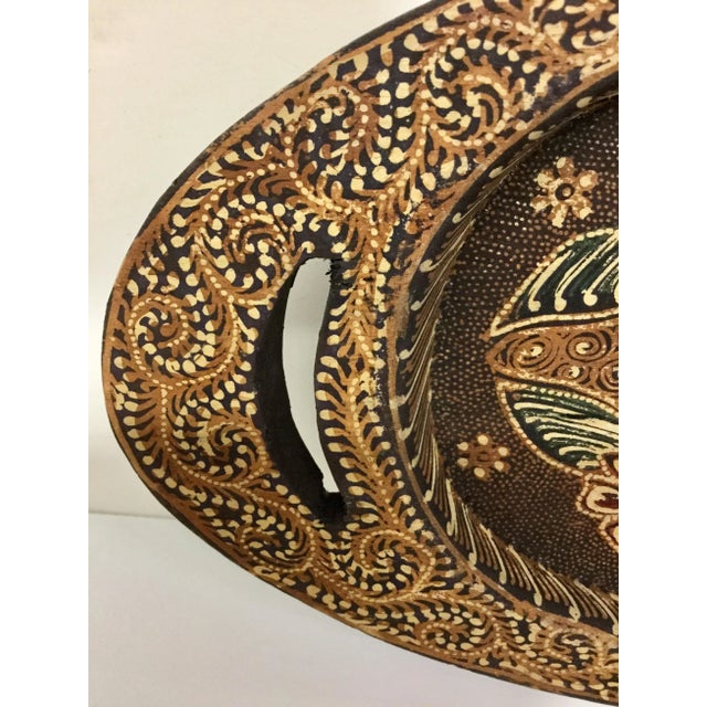 Hand Painted Wooden Trinket Plate For Sale - Image 4 of 11