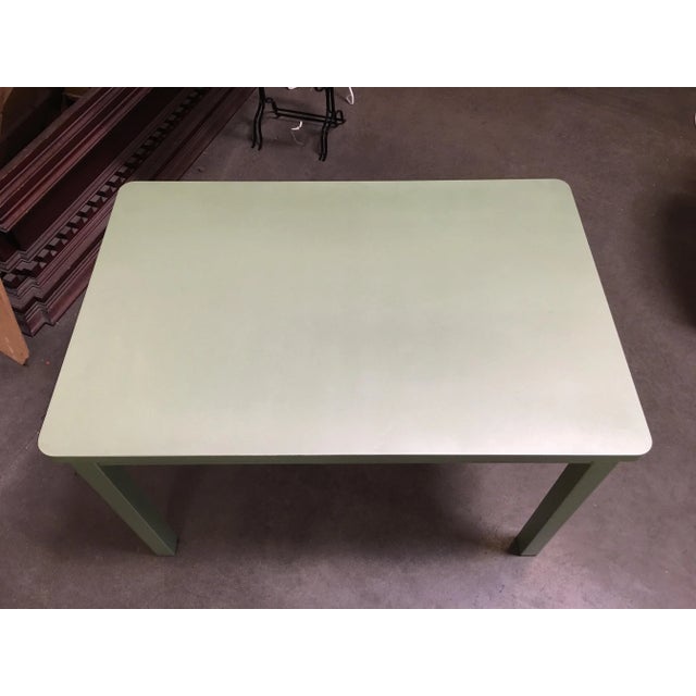 Green Mid Century Steelcase Tanker Dining Table and Chairs Set For Sale - Image 8 of 9