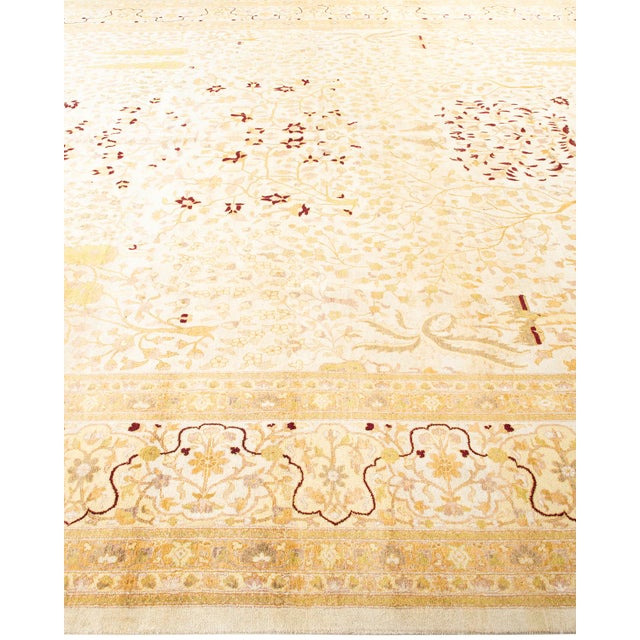 Solo Rugs Mogul, One-of-a-Kind Hand-Knotted Area Rug - Ivory, 10' 1" x 14' 6" For Sale - Image 4 of 8