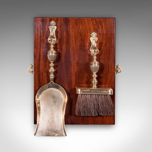 Antique Maid's Fireside Maintenance Set, English, Shovel, Brush, Regency, c.1820 For Sale - Image 4 of 9